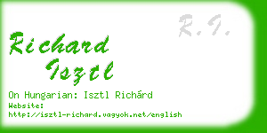 richard isztl business card